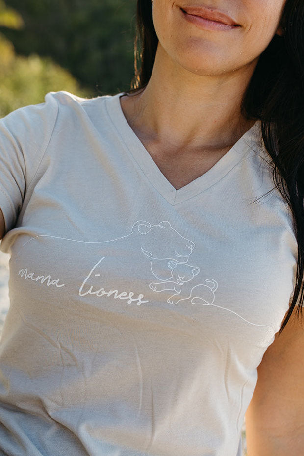 Mama Lioness V-Neck Tee
